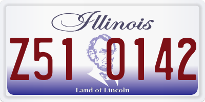 IL license plate Z510142