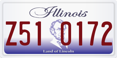 IL license plate Z510172