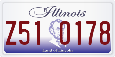 IL license plate Z510178
