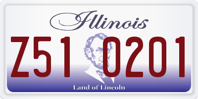 IL license plate Z510201