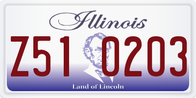 IL license plate Z510203