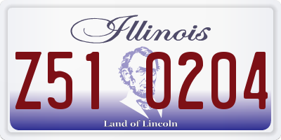 IL license plate Z510204