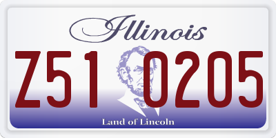 IL license plate Z510205