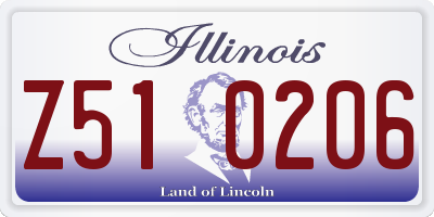 IL license plate Z510206