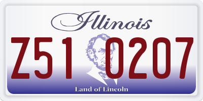 IL license plate Z510207