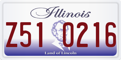 IL license plate Z510216