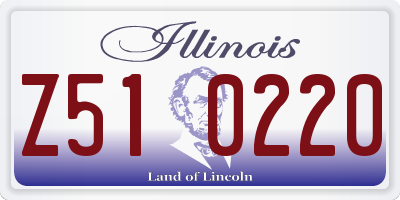 IL license plate Z510220