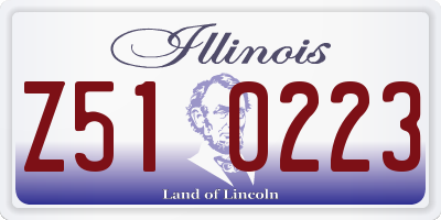 IL license plate Z510223