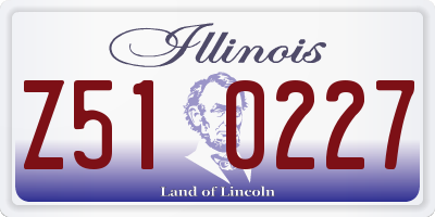 IL license plate Z510227
