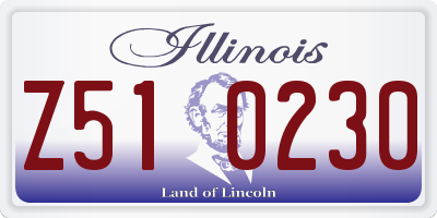 IL license plate Z510230