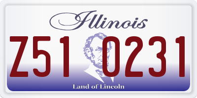 IL license plate Z510231