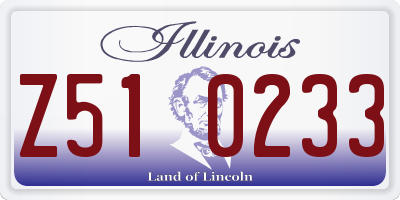 IL license plate Z510233