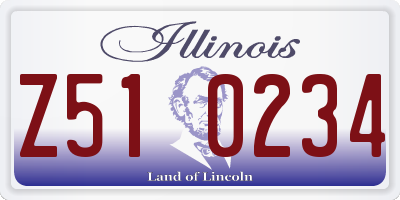 IL license plate Z510234