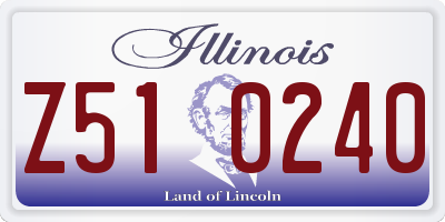 IL license plate Z510240