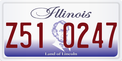 IL license plate Z510247