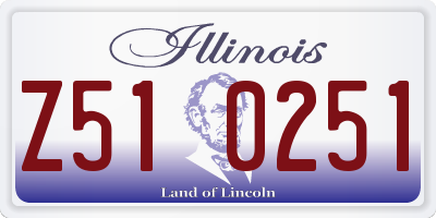 IL license plate Z510251