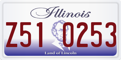 IL license plate Z510253