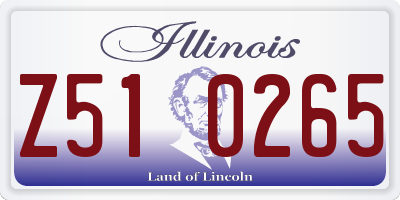 IL license plate Z510265