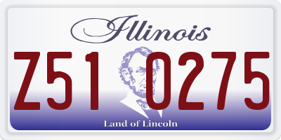 IL license plate Z510275
