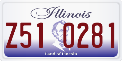 IL license plate Z510281