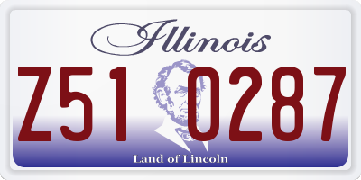 IL license plate Z510287