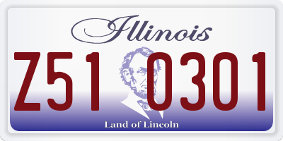 IL license plate Z510301