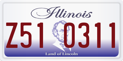 IL license plate Z510311