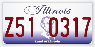 IL license plate Z510317