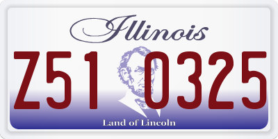 IL license plate Z510325