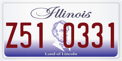IL license plate Z510331
