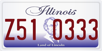 IL license plate Z510333