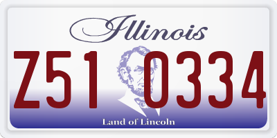 IL license plate Z510334