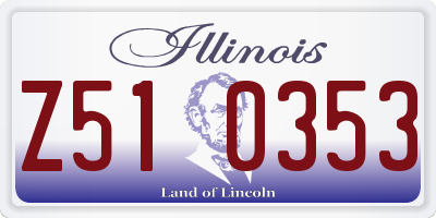 IL license plate Z510353