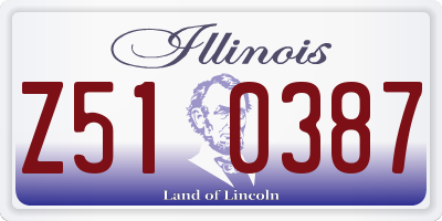 IL license plate Z510387
