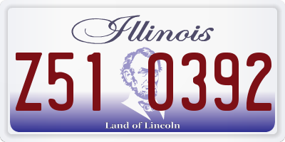 IL license plate Z510392