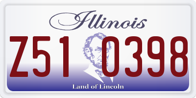 IL license plate Z510398