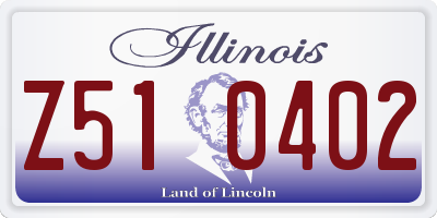 IL license plate Z510402