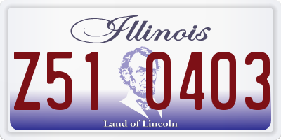 IL license plate Z510403