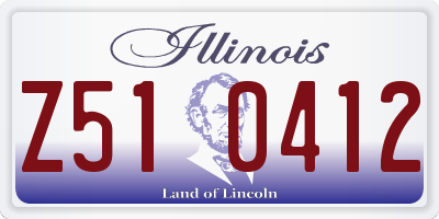 IL license plate Z510412