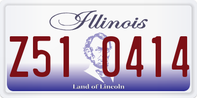 IL license plate Z510414