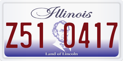 IL license plate Z510417