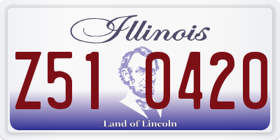 IL license plate Z510420