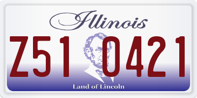 IL license plate Z510421