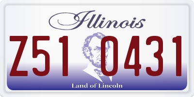 IL license plate Z510431