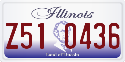 IL license plate Z510436