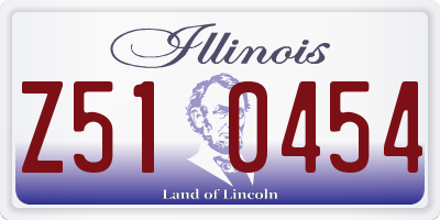 IL license plate Z510454