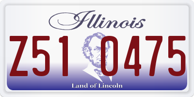 IL license plate Z510475
