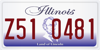 IL license plate Z510481
