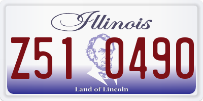 IL license plate Z510490