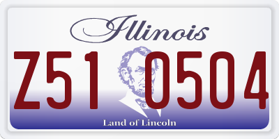IL license plate Z510504